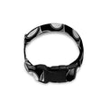 Black Vinyl Record Pattern Print Dog Collar