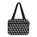 Black Vinyl Record Pattern Print Double Strap Bible Bag