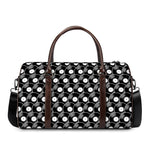Black Vinyl Record Pattern Print Duffle Bag