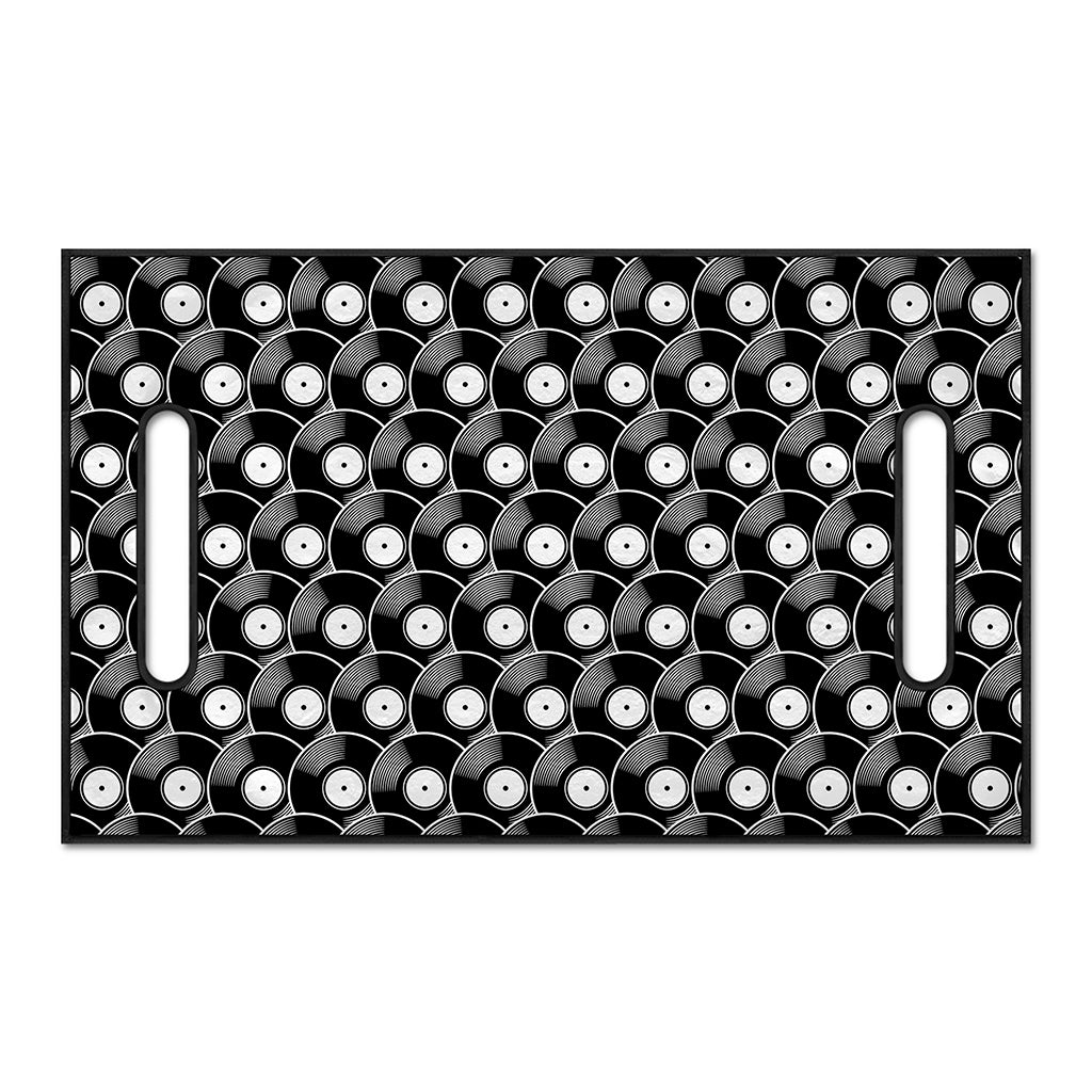 Black Vinyl Record Pattern Print Golf Cart Seat Cover