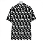 Black Vinyl Record Pattern Print Hawaiian Shirt