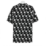 Black Vinyl Record Pattern Print Hawaiian Shirt