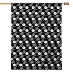 Black Vinyl Record Pattern Print House Flag