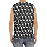 Black Vinyl Record Pattern Print Men's Fitness Tank Top