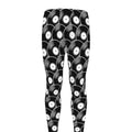 Black Vinyl Record Pattern Print Men's Leggings