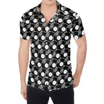 Black Vinyl Record Pattern Print Men's Shirt