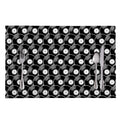 Black Vinyl Record Pattern Print Placemat