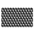 Black Vinyl Record Pattern Print Polyester Doormat