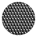 Black Vinyl Record Pattern Print Round Blanket