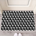Black Vinyl Record Pattern Print Rubber Doormat
