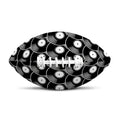 Black Vinyl Record Pattern Print Rugby Ball
