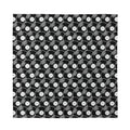 Black Vinyl Record Pattern Print Silk Bandana