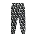 Black Vinyl Record Pattern Print Sweatpants