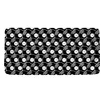 Black Vinyl Record Pattern Print Towel