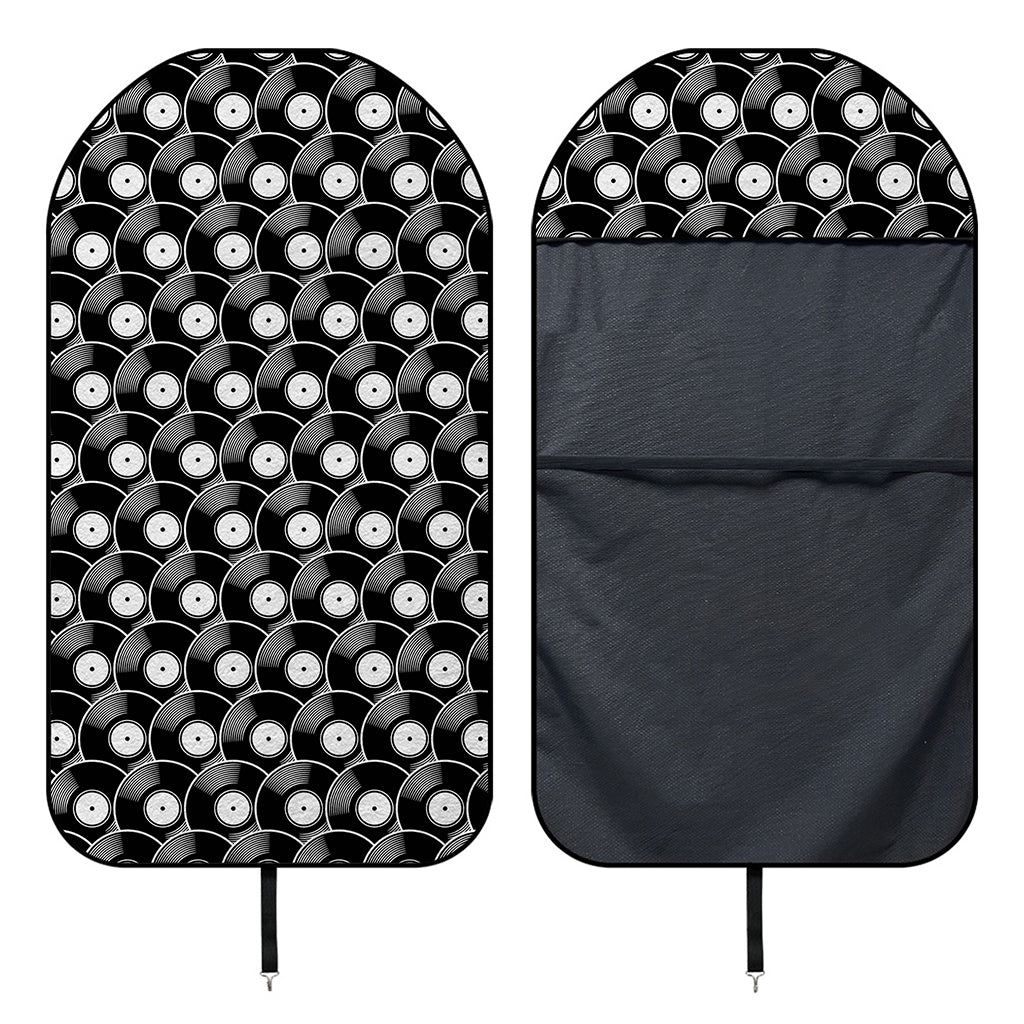 Black Vinyl Record Pattern Print Waterproof Car Seat Cover