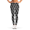 Black Vinyl Record Pattern Print Women's Leggings