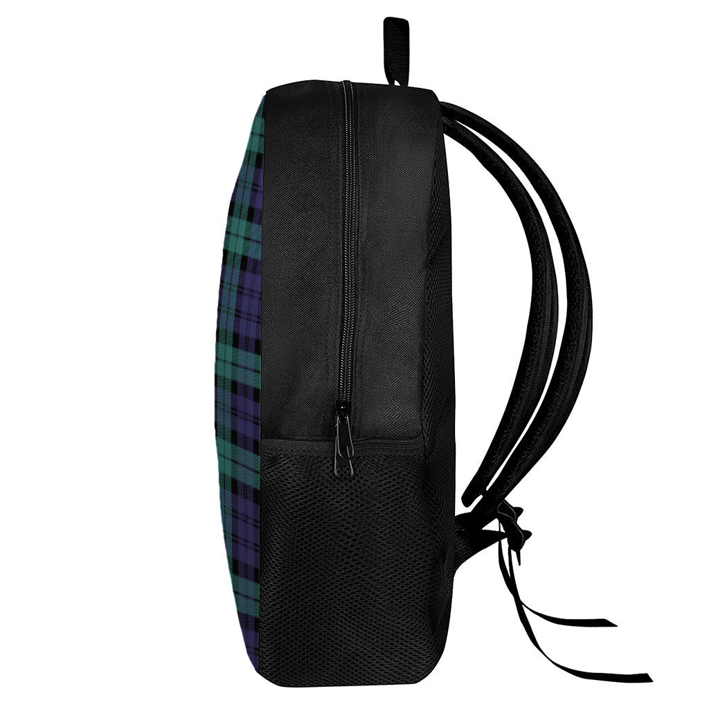 Black Watch Scottish Tartan Print 17 Inch Backpack