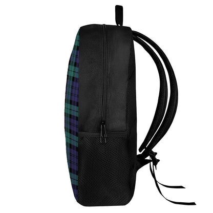 Black Watch Scottish Tartan Print 17 Inch Backpack