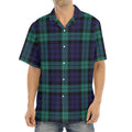 Black Watch Scottish Tartan Print Aloha Shirt