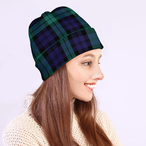 Black Watch Scottish Tartan Print Beanie