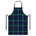 Black Watch Scottish Tartan Print Bib Apron With Pocket
