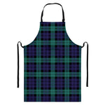 Black Watch Scottish Tartan Print Bib Apron With Pocket