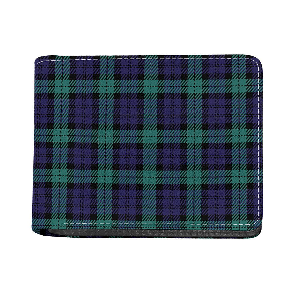 Black Watch Scottish Tartan Print Bifold Wallet