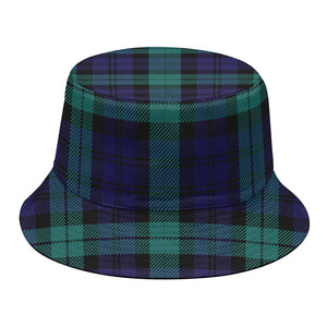 Black Watch Scottish Tartan Print Bucket Hat