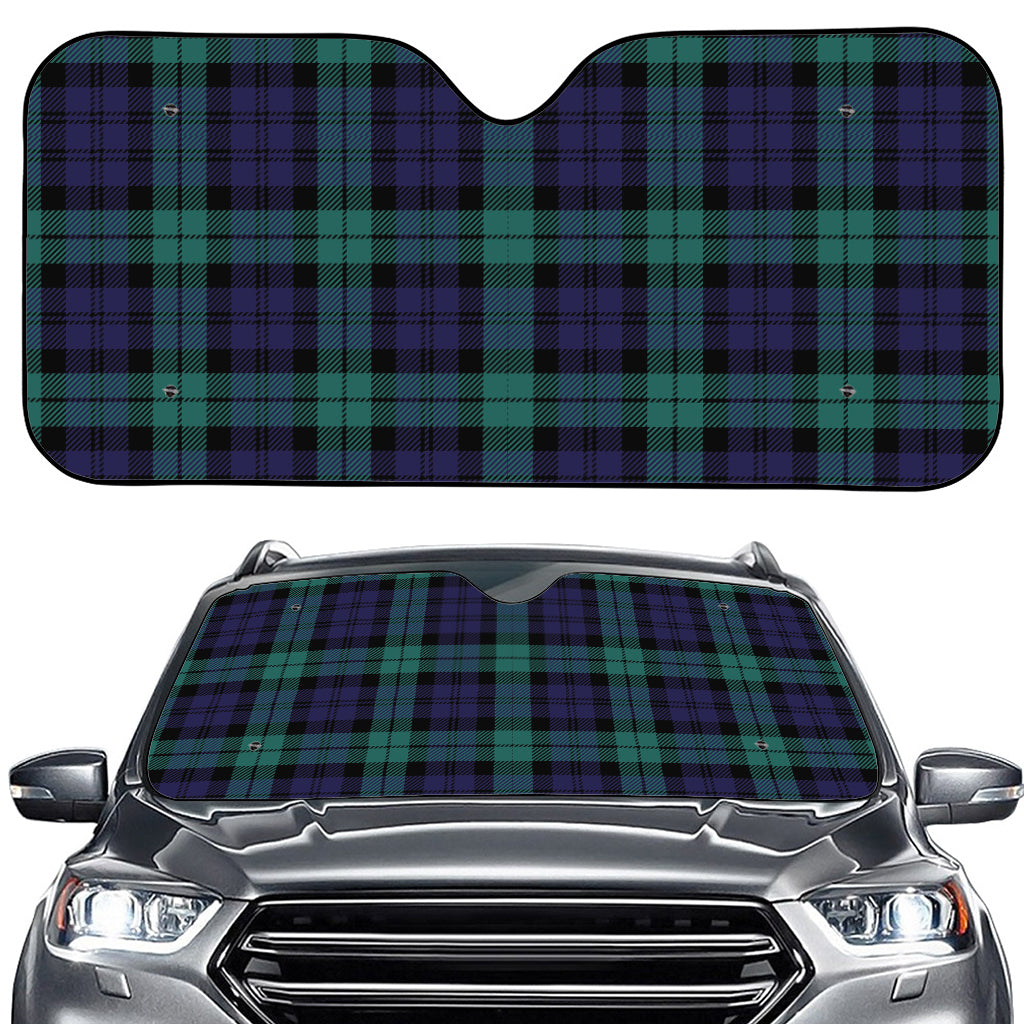 Black Watch Scottish Tartan Print Car Windshield Sun Shade