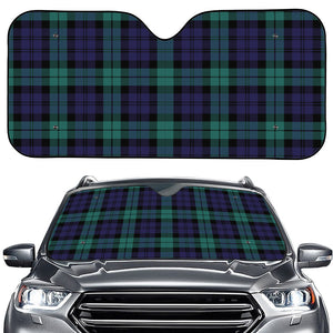 Black Watch Scottish Tartan Print Car Windshield Sun Shade