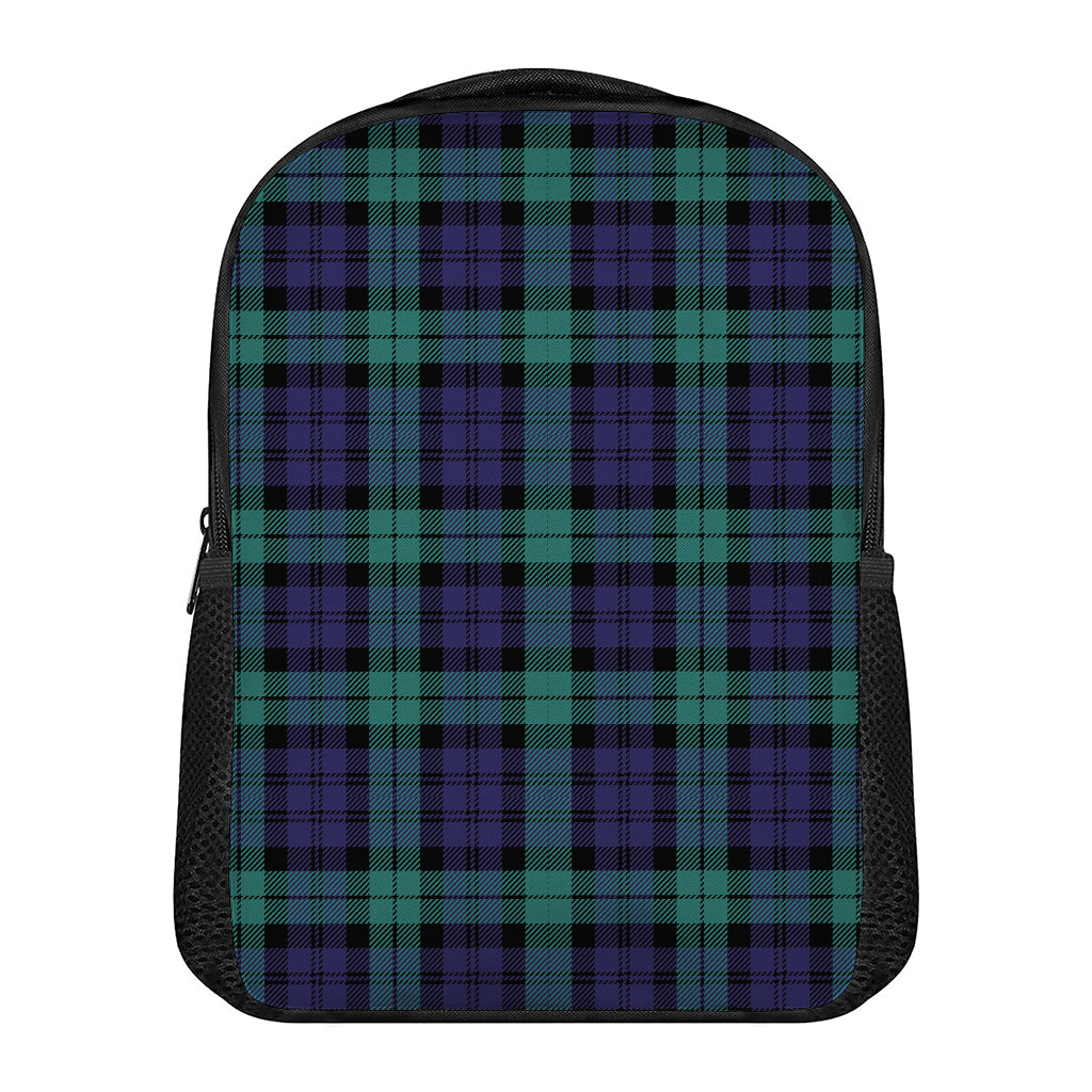 Black Watch Scottish Tartan Print Casual Backpack