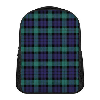 Black Watch Scottish Tartan Print Casual Backpack