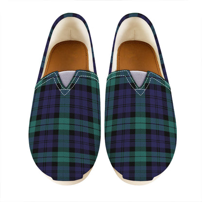 Black Watch Scottish Tartan Print Casual Shoes
