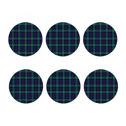 Black Watch Scottish Tartan Print Coaster Set