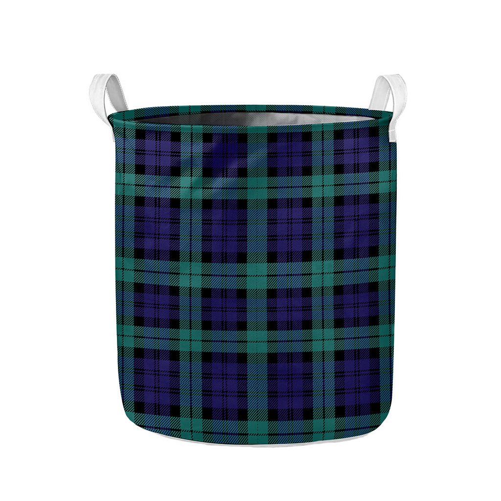 Black Watch Scottish Tartan Print Collapsible Laundry Basket
