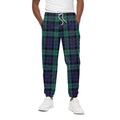 Black Watch Scottish Tartan Print Cotton Sweatpants