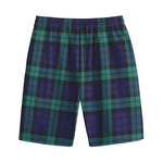 Black Watch Scottish Tartan Print Cotton Shorts