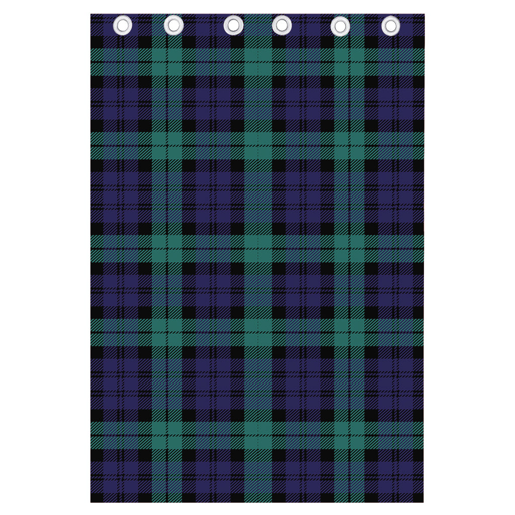 Black Watch Scottish Tartan Print Curtain