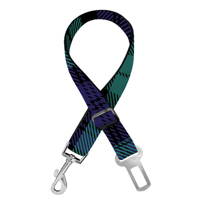 Black Watch Scottish Tartan Print Dog Seat Belt