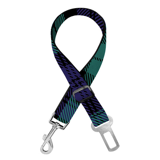 Black Watch Scottish Tartan Print Dog Seat Belt