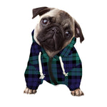 Black Watch Scottish Tartan Print Dog Zip Up Hoodie