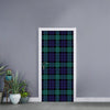 Black Watch Scottish Tartan Print Door Sticker