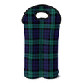 Black Watch Scottish Tartan Print Double Neoprene Wine Tote