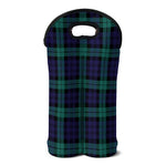 Black Watch Scottish Tartan Print Double Neoprene Wine Tote