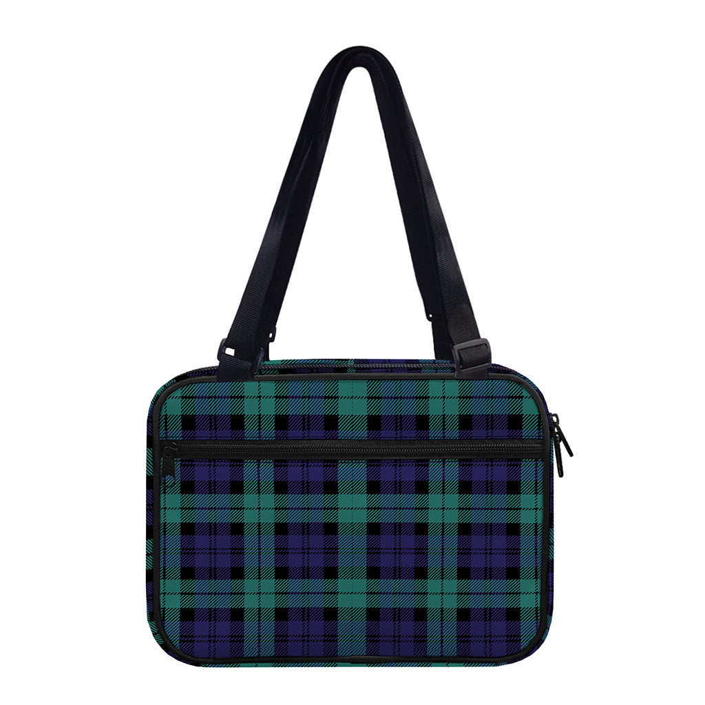 Black Watch Scottish Tartan Print Double Strap Bible Bag