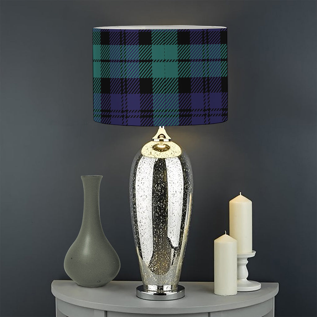 Black Watch Scottish Tartan Print Drum Lamp Shade