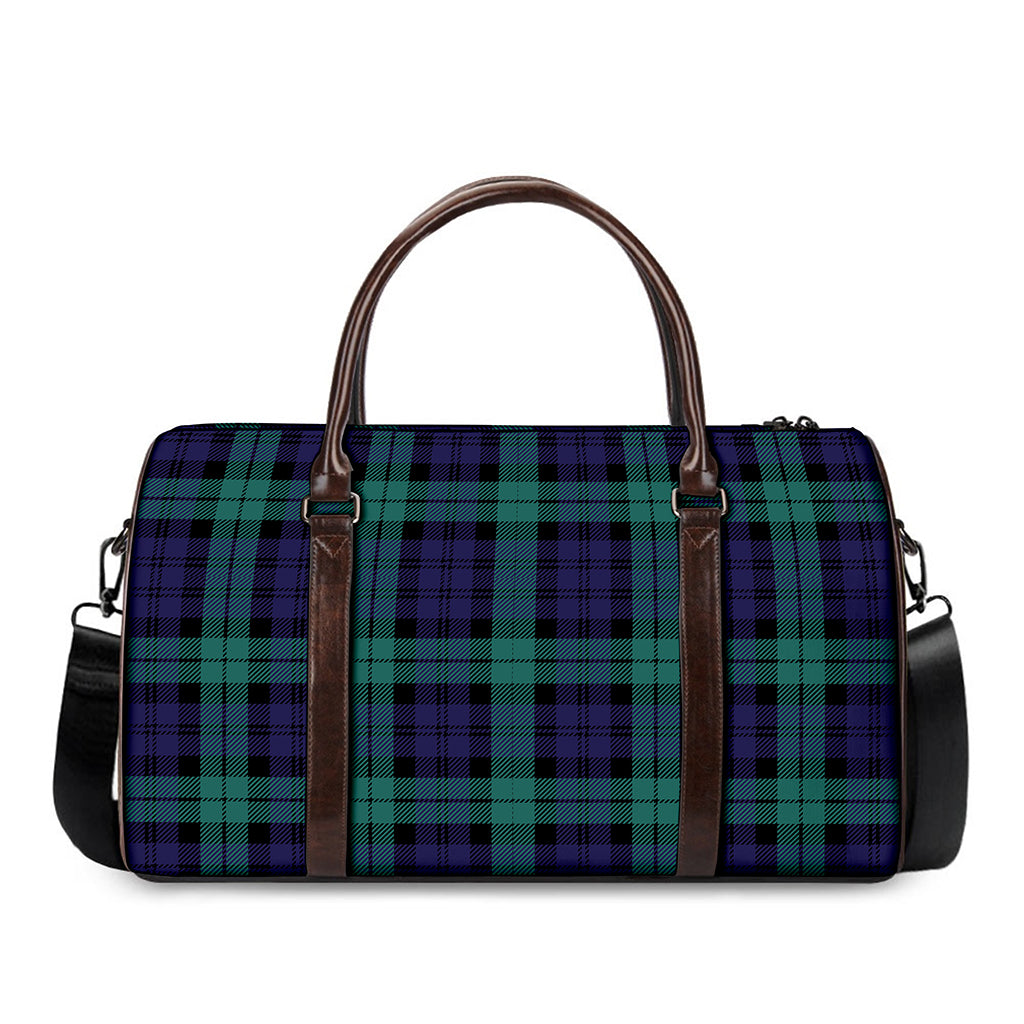 Black Watch Scottish Tartan Print Duffle Bag