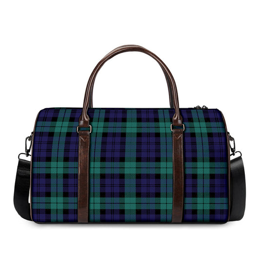 Black Watch Scottish Tartan Print Duffle Bag