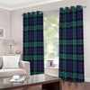 Black Watch Scottish Tartan Print Extra Wide Grommet Curtains