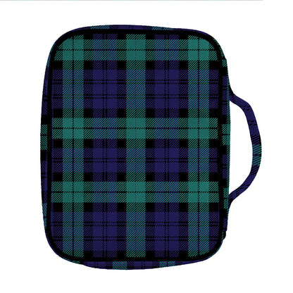 Black Watch Scottish Tartan Print Front Pocket Bible Bag